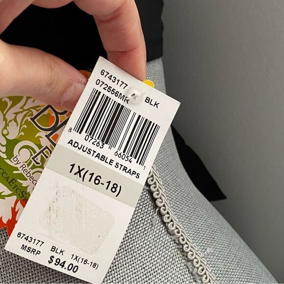 BECCA ETC Women's Plus-Size Electric Current High Neck Swimsuit Bikini Top - Picture 4 of 5